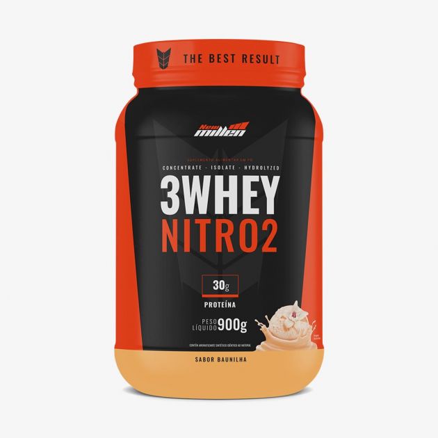 3 WHEY NITRO2 - 900g - NEW MILLEN