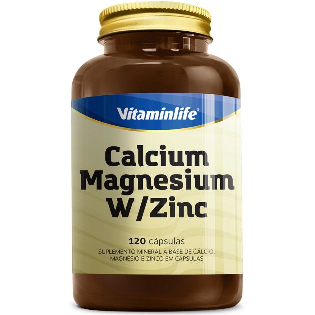 CALCIUM MAGNESIUM W/ZINC - 120 CAPS - VITAMINLIFE