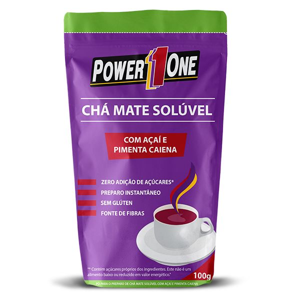 CHÁ MATE SOLÚVEL - 100g - POWER ONE