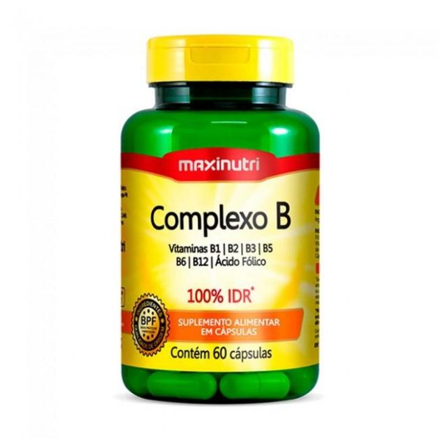 COMPLEXO B 100% IDR - 60 CAPS - MAXINUTRI