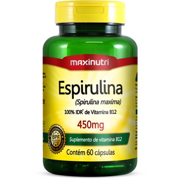ESPIRULINA 450mg - 60 CAPS - MAXINUTRI