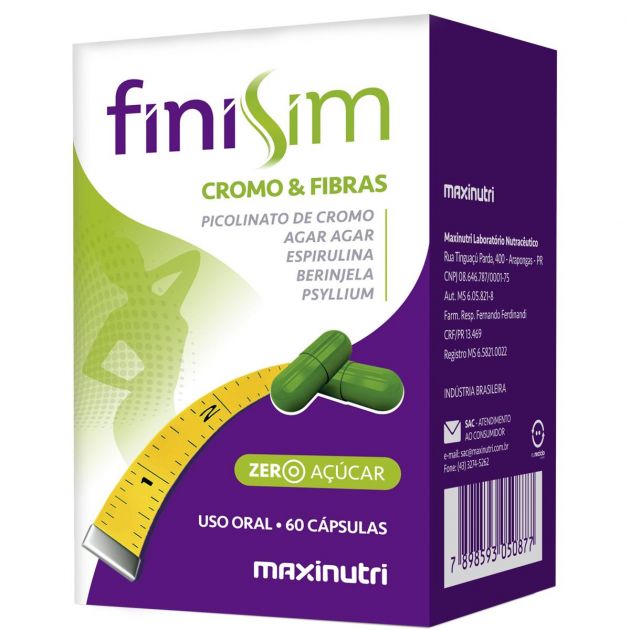 FINISIM - CROMO E FIBRAS - 60 CAPS - MAXINUTRI