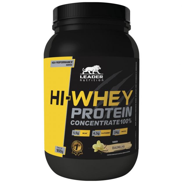 HI-WHEY PROTEIN 100% CONCENTRATE - 900g - LEADER NUTRITION