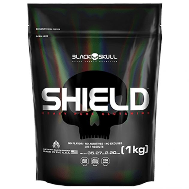 SHIELD GLUTAMINA - REFIL - 1000g - BLACK SKULL