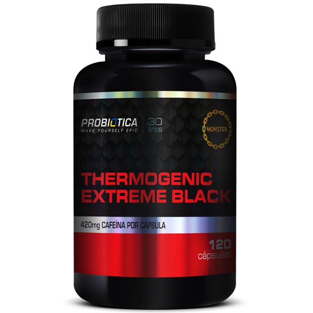 THERMOGENIC EXTREME BLACK - 120 CAPS - PROBIÓTICA