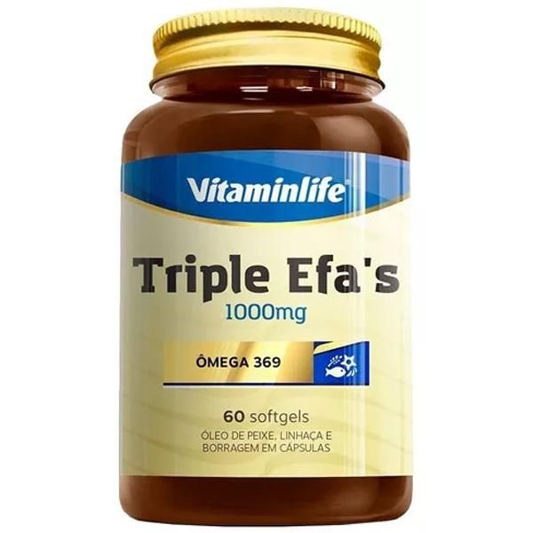 TRIPLE EFA´S -  ÔMEGA 3,6,9 - 60 CAPS - VITAMINLIFE