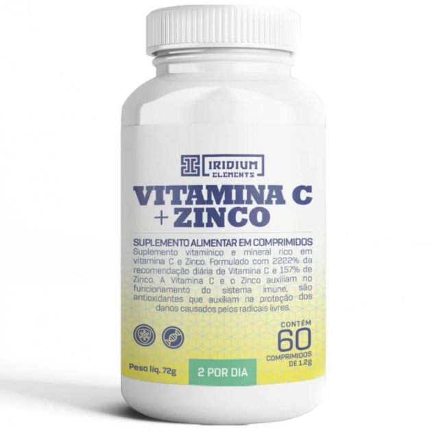 VITAMINA C + ZINCO - 60 COMPRIMIDOS - IRIDIUM LABS