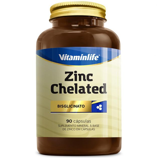ZINC CHELATED - 90 CAPS - VITAMINLIFE